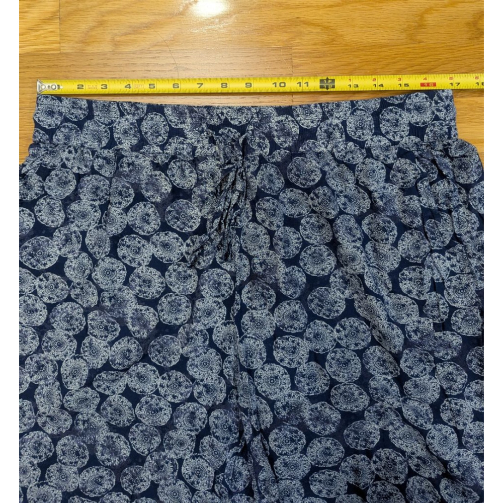 Fatface Blue Patterned Drawstring Pants Size 16 - image 4